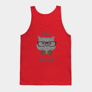 Cat With Glasses Tank Top